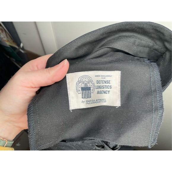 Vintage Navy Wide Leg Sailor Flared Black Zipper Front Pants size 30L - Picture 15 of 15